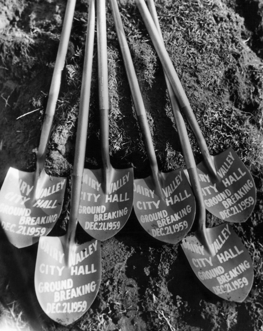 Photo of shovels festively painted