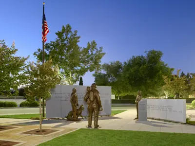 Statues at the Cerritos Tribute to Public Safety Plaza